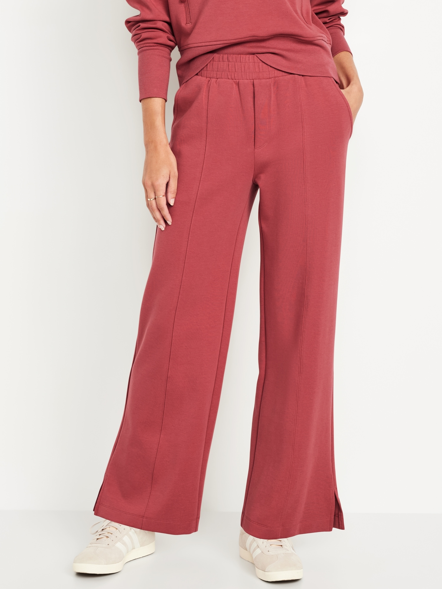 High-Waisted Dynamic Fleece Trouser Pants