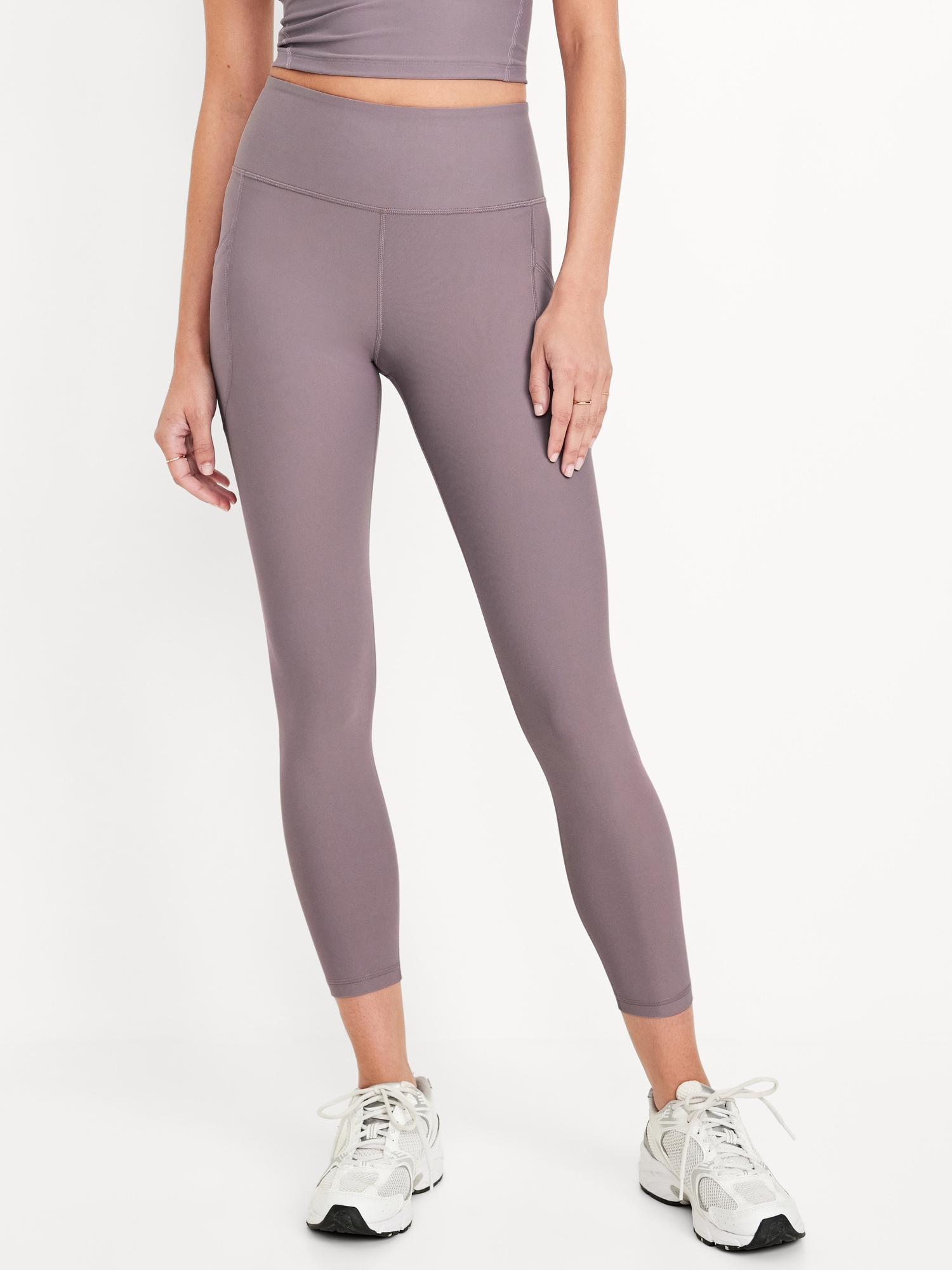 Legging PowerSoft à taille haute longueur 7/8 - Violet