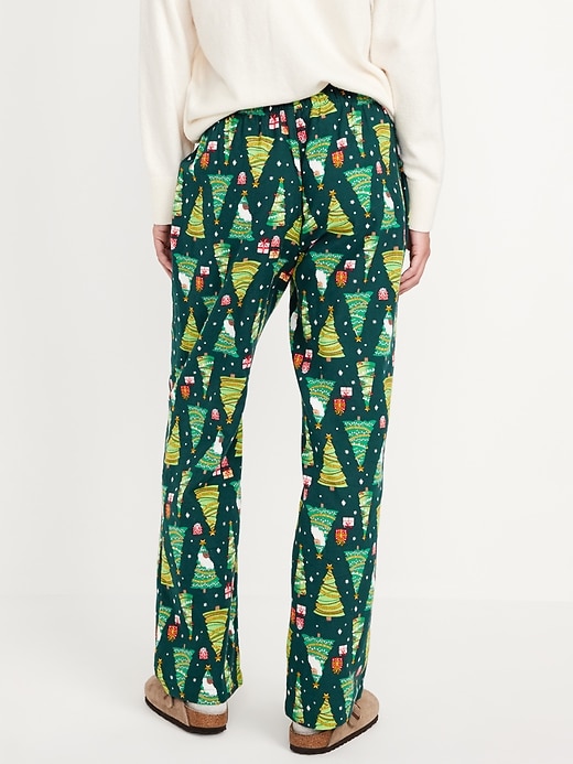 Image number 2 showing, Mid-Rise Printed Flannel Pajama Pants