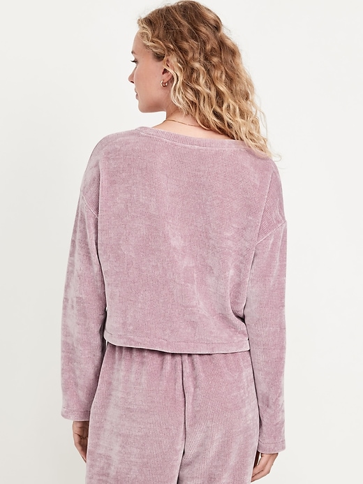 L'image numéro 2 présente Chemise douillette en chenille