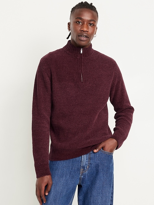 Image number 1 showing, Chenille Quarter Zip