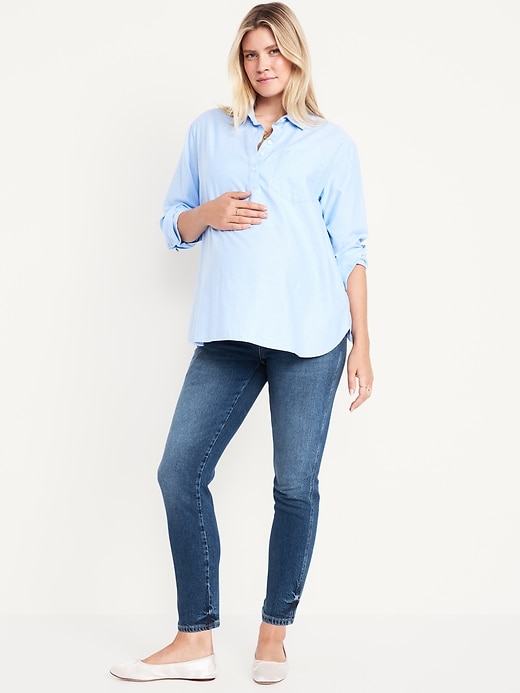 Image number 1 showing, Maternity Full-Panel Vintage Slim Jeans