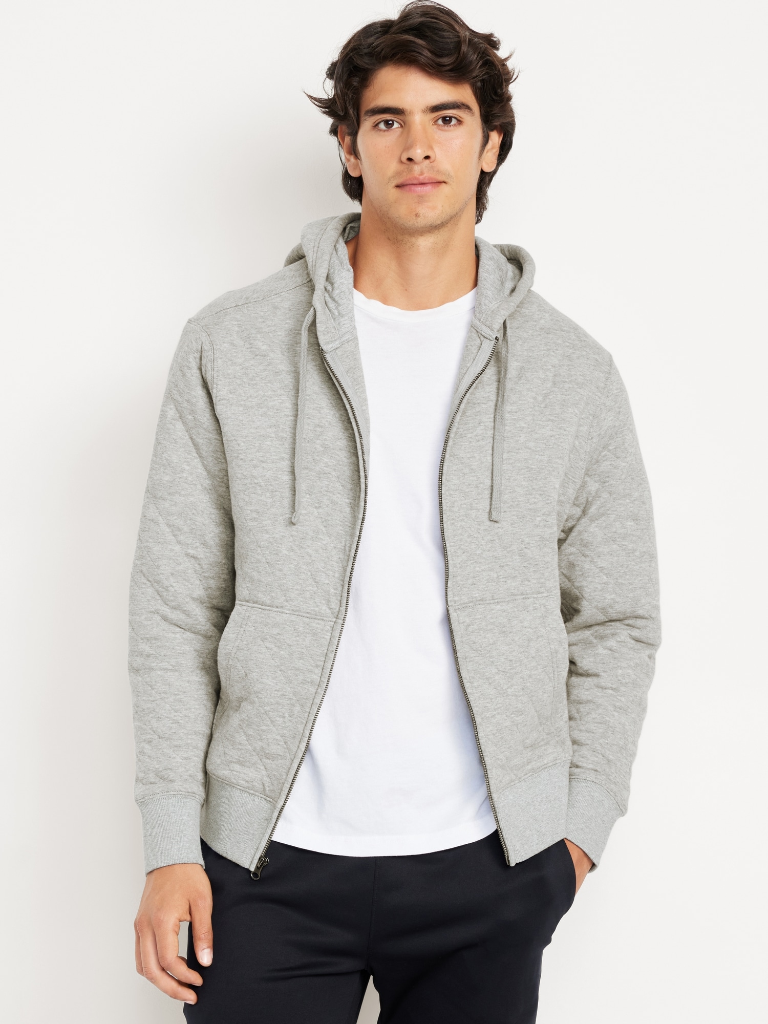 Essential Quilted Zip Hoodie