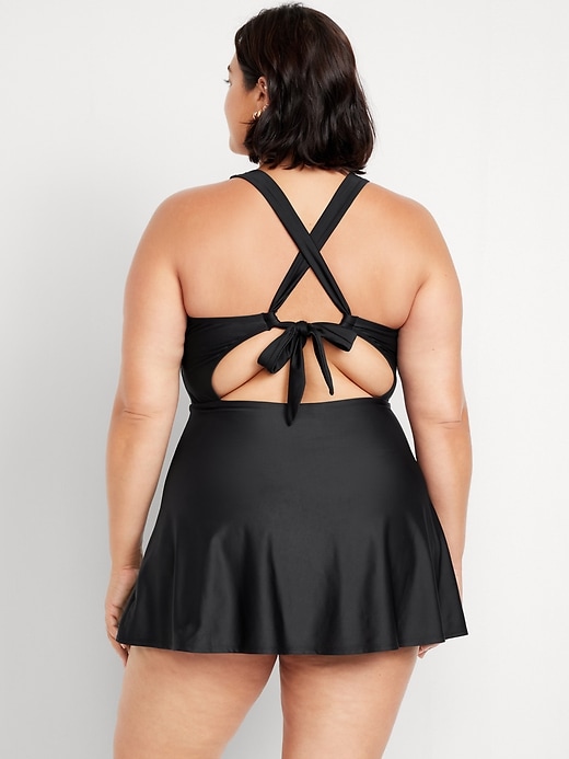 Image number 8 showing, Matte Tie-Back Swim Dress