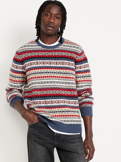 SoSoft Fair Isle Sweater - Red Fair Isle
