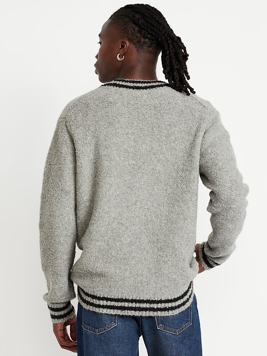 Image number 6 showing, V-Neck Bouclé Sweater