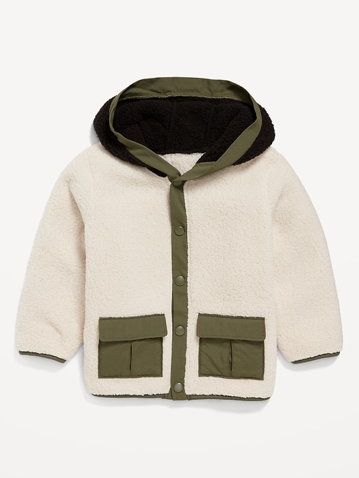 Voir une image plus grande du produit 2 de 2. Veste en Sherpa à boutons-pression pour tout-petit garçon