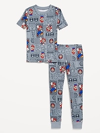 View large product image 3 of 3. Gender-Neutral Licensed Graphic Snug-Fit Pajama Set for Kids