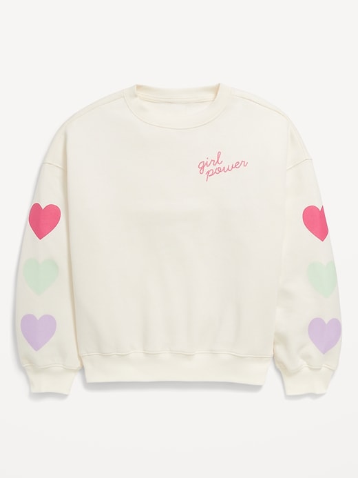 View large product image 1 of 3. Oversized Long-Sleeve Graphic Sweatshirt for Girls