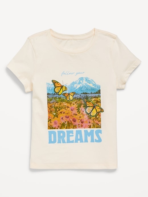 Voir une image plus grande du produit 1 de 1. T-shirt à manches courtes à imprimé pour fille