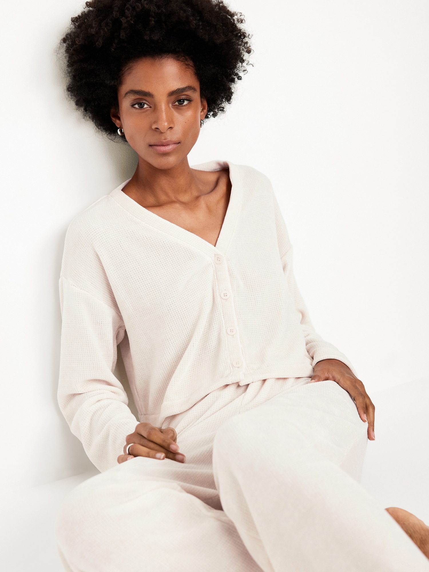 Cozy Chenille Button-Down Top