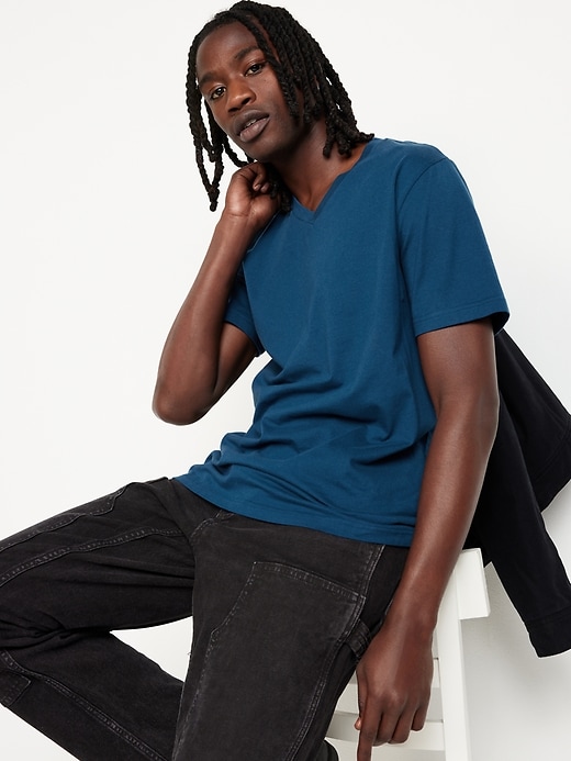 Image number 6 showing, Soft-Washed V-Neck T-Shirt