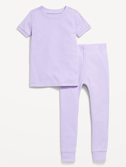 Voir une image plus grande du produit 2 de 2. Pyjama ajusté en tricot côtelé pour tout-petit et bébé