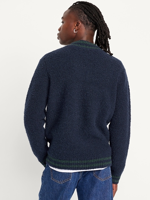 Image number 2 showing, V-Neck Bouclé Sweater