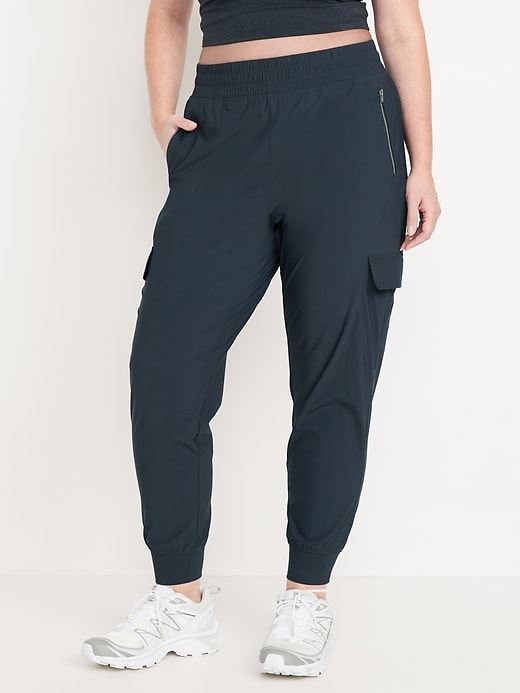 Image number 4 showing, High-Waisted SleekTech Cargo Joggers