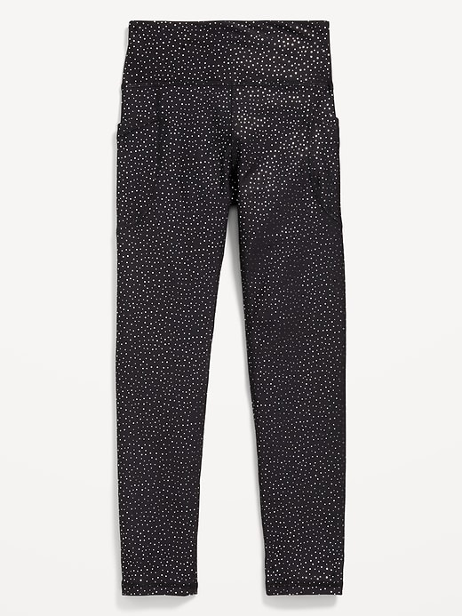 Image number 5 showing, High-Waisted PowerSoft 7/8-Length Side-Pocket Leggings for Girls