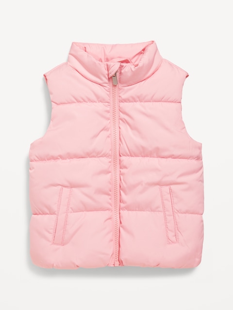 Water-Resistant Quilted Vest for Toddler Girls