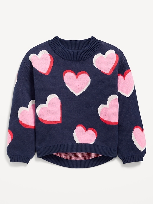 View large product image 1 of 2. Printed Loose Puffy-Sleeve Sweater for Toddler Girls