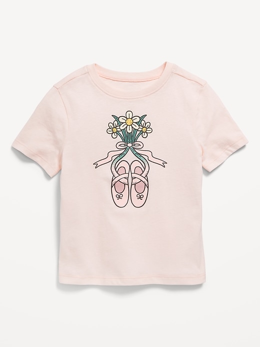 Voir une image plus grande du produit 1 de 1. T-shirt à imprimé à manches courtes pour toute-petite fille