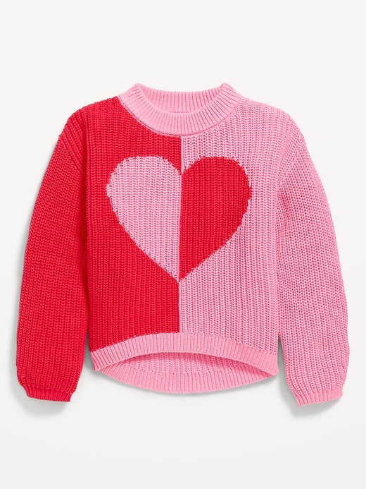 View large product image 2 of 2. Loose Puffy-Sleeve Sweater for Toddler Girls