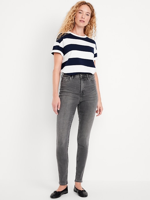 Image number 1 showing, Extra High-Waisted Rockstar 360° Stretch Super-Skinny Jeans