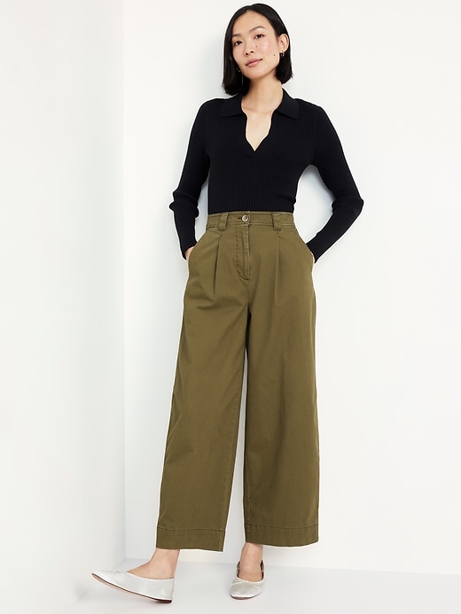 Image number 3 showing, Extra High-Waisted Barrel Wide-Leg Pants