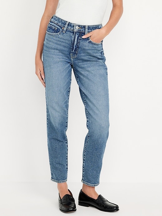 Image number 8 showing, High-Waisted OG Straight Cut-Off Ankle Jeans