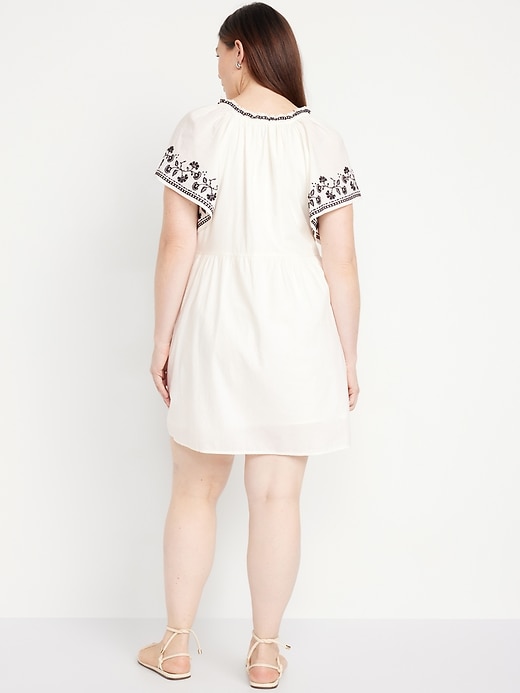 Image number 7 showing, Embroidered Mini Swing Dress