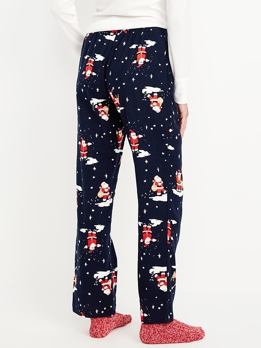 Image number 2 showing, Mid-Rise Printed Flannel Pajama Pants