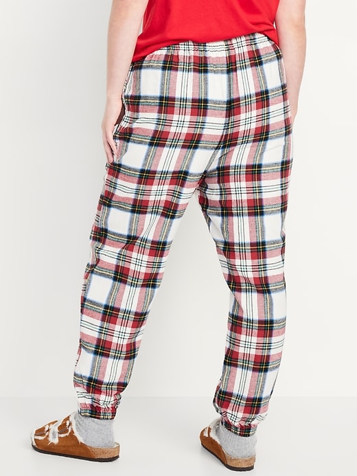 Image number 6 showing, High-Waisted Flannel Pajama Joggers