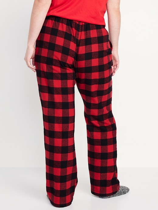 Image number 6 showing, Mid-Rise Flannel Pajama Pants for Women