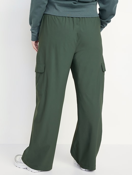 Image number 5 showing, High-Waisted SleekTech Wide-Leg Cargo Pants