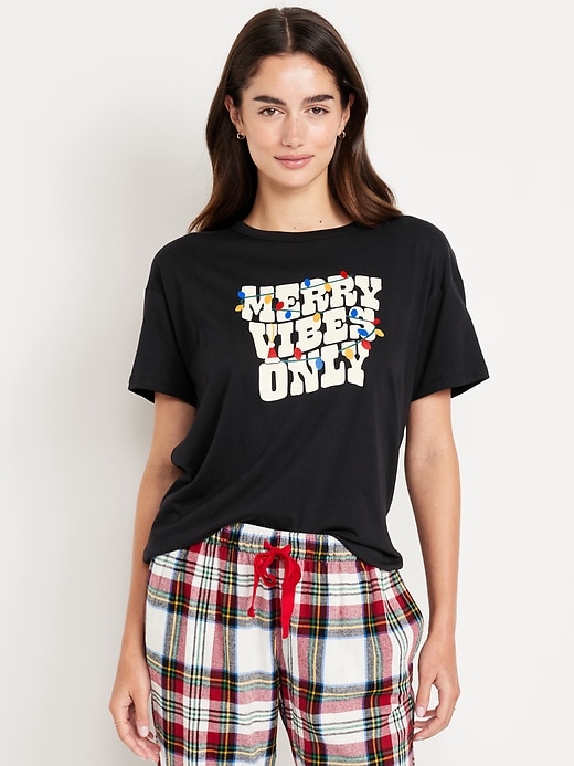 Image number 1 showing, Matching Holiday-Graphic T-Shirt for Women