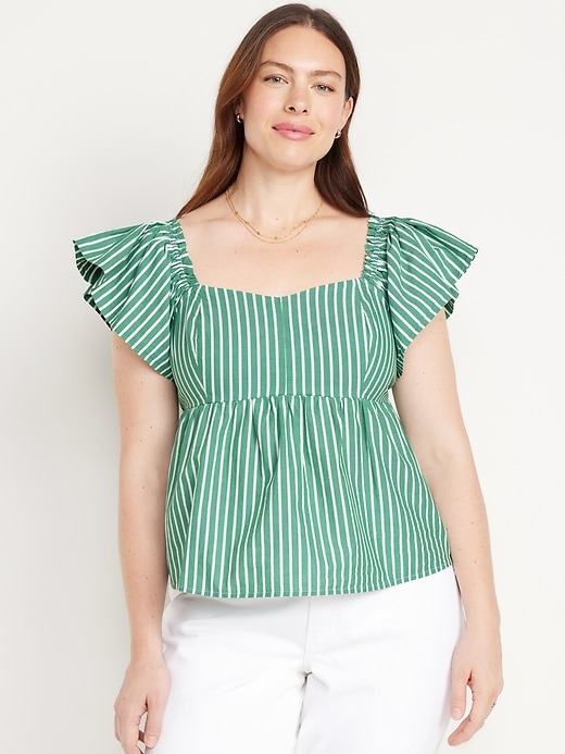 Image number 7 showing, Flutter-Sleeve Top