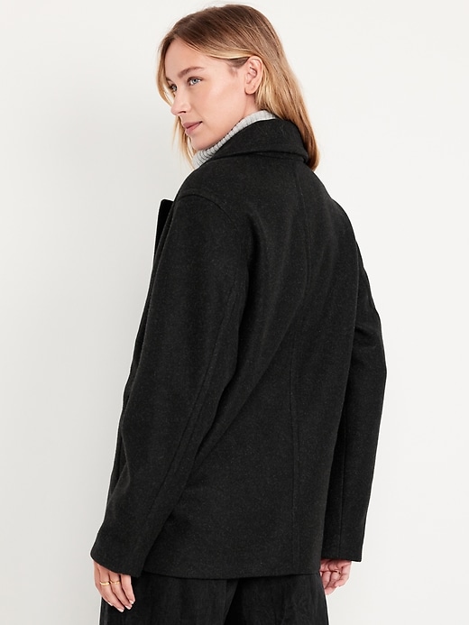 Image number 2 showing, Oversized Double-Breasted Pea Coat