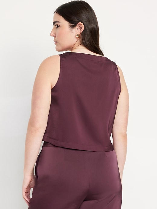 Image number 6 showing, Satin Crop Shell Tank