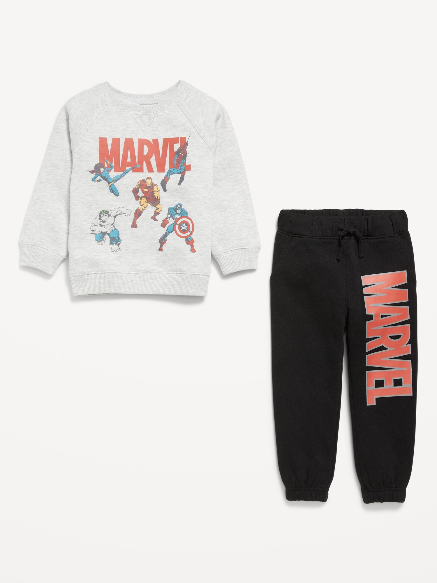 Marvel™ Unisex Graphic Sweatshirt and Sweatpants Set for Toddler