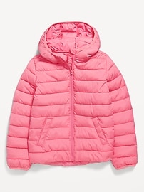 View large product image 3 of 4. Water-Resistant Narrow-Channel Puffer Jacket for Girls