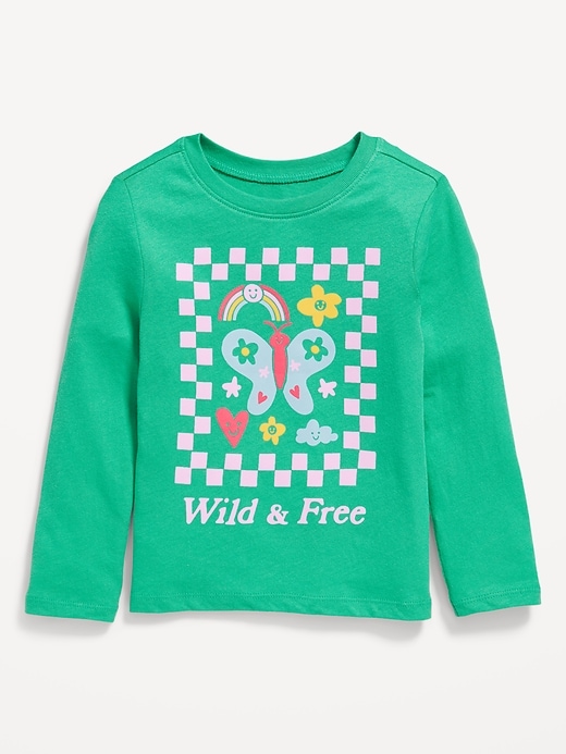 View large product image 1 of 1. Long-Sleeve Graphic T-Shirt for Toddler Girls