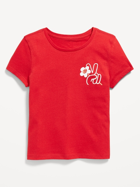 T-shirt à manches courtes à imprimé pour fille