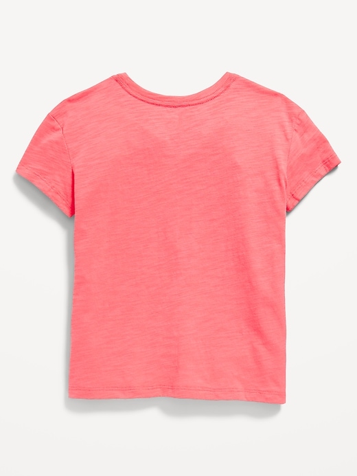 View large product image 2 of 2. Softest Short-Sleeve Heart-Pocket T-Shirt for Girls