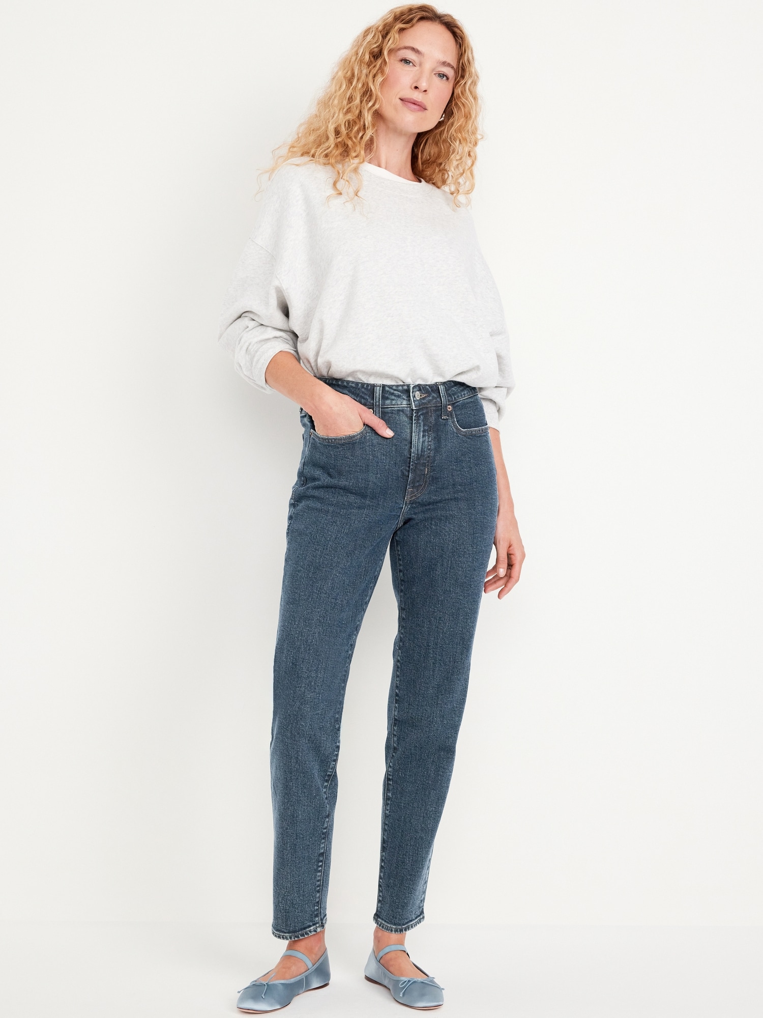 High-Waisted OG Straight Ankle Jeans