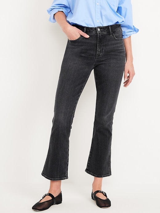 Image number 2 showing, High-Waisted Vintage Crop Flare Jeans