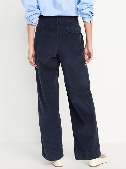 Image number 8 showing, High-Waisted Corduroy Wide-Leg Pants