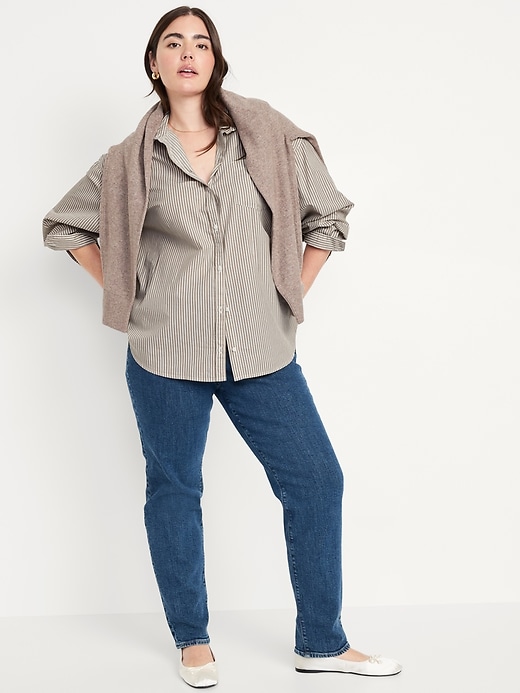 Image number 3 showing, Oversized Button-Down Boyfriend Shirt