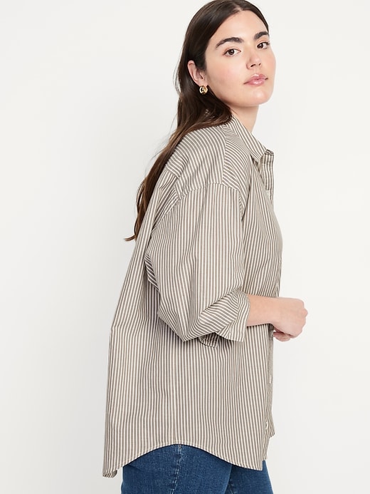 Image number 4 showing, Oversized Button-Down Boyfriend Shirt