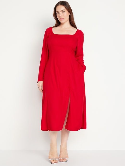 Image number 6 showing, Fit &amp; Flare Crepe Dress