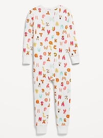 Image number 2 showing, Birthday Snug-Fit 2-Way-Zip Pajama One-Piece for Toddler & Baby