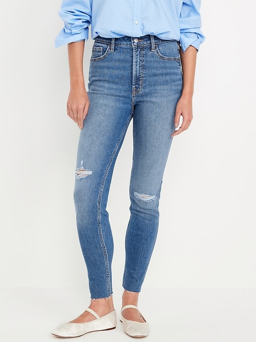 Image number 2 showing, Extra High-Waisted Rockstar 360° Stretch Super-Skinny Jeans