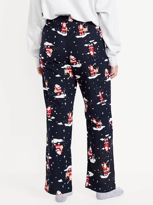 Image number 6 showing, Mid-Rise Printed Flannel Pajama Pants